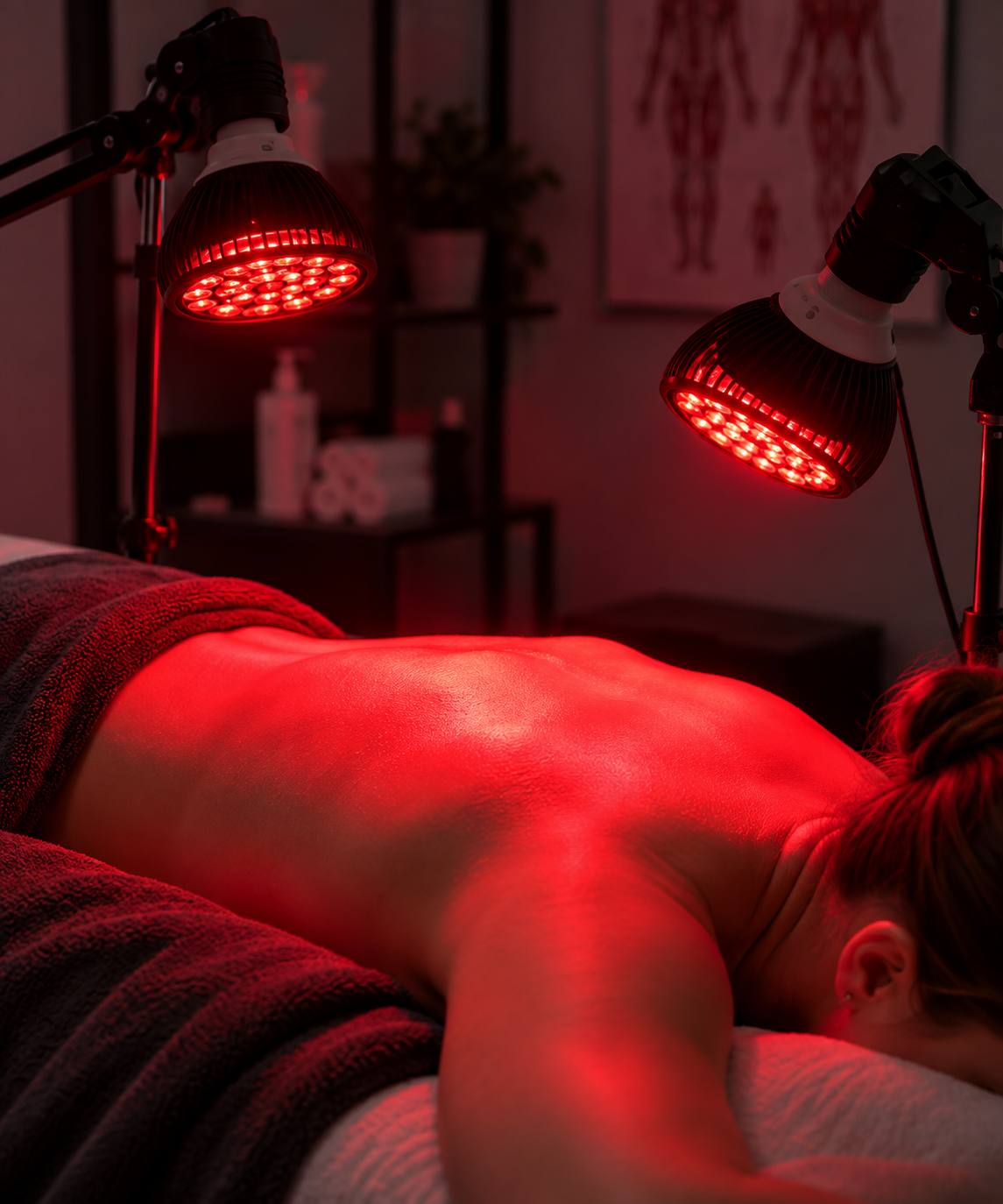 Red light therapy used as part of a personalised treatment session